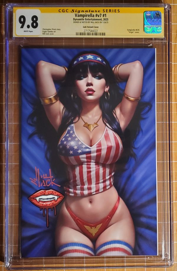 Image for Vampirella 4th of July CGC 9.8 by Will Jack signed & sketched