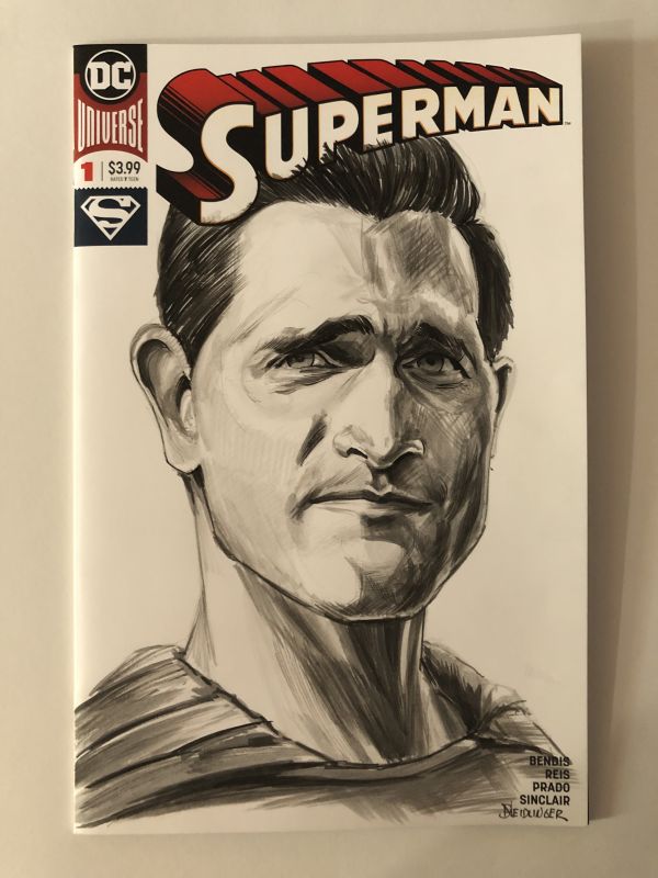 Image for Tyler Hoechlin Superman Ink Wash Sketch Cover