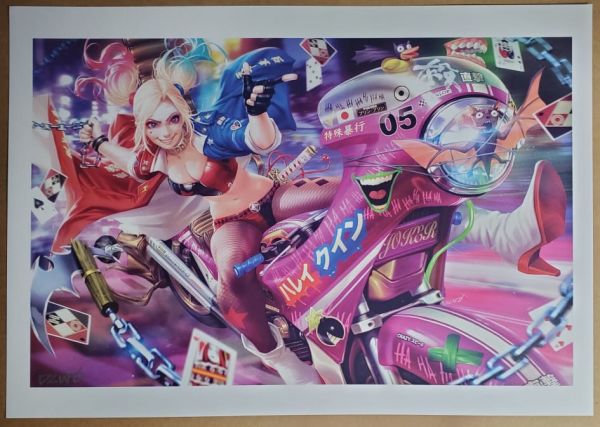Image for Harley Quinn print by Derrick Chew and signed
