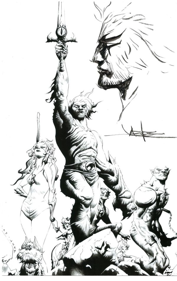 Image for Thundercats #1 Jae Lee B&W Virgin Variant Signed & Remarked