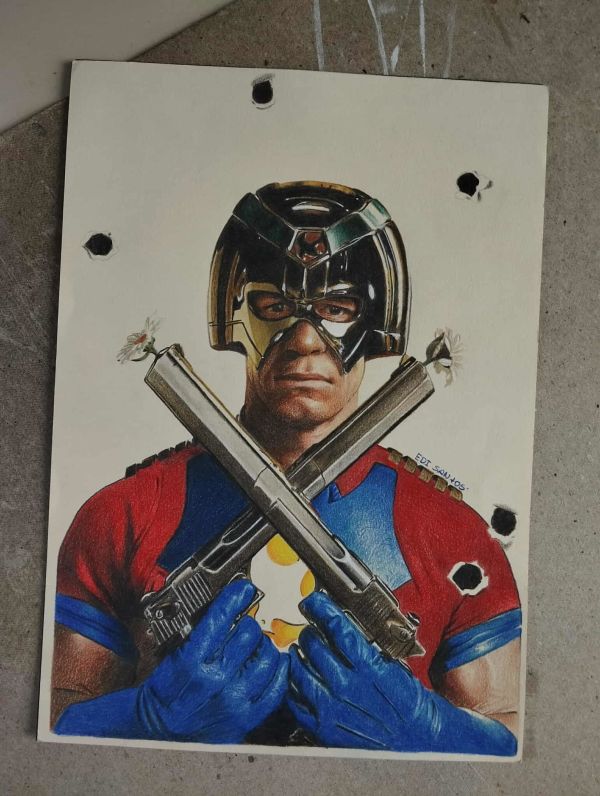 Image for Peacemaker, art size (09x12) made 100% colored pencil on colored canson paper, art made by edi santos