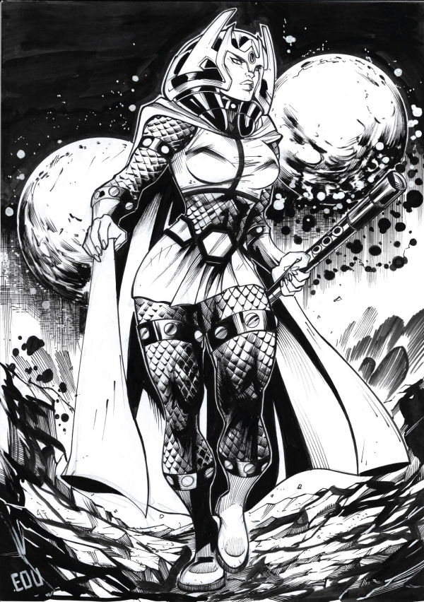 Image for Big Barda Illo by Edu Souza