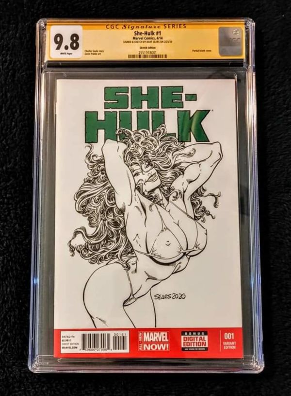 Image for She-Hulk #1 Sketch Cover Bart Sears CGC 9.8 (Bikini)