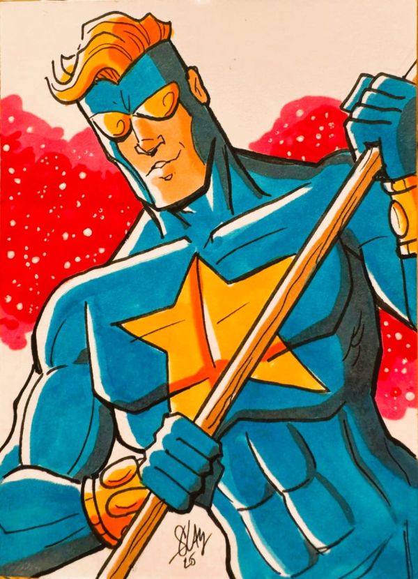 Image for Prince Gavyn Starman sketch card by Cal Slayton