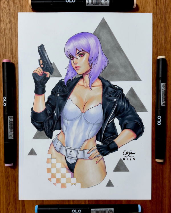 Image for Arttrober 2025 day 4 - Motoko Kusanagi “Major” 