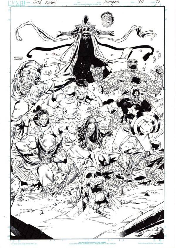 Image for Avengers Issue 30 Splash Page - Marvel Zombies Wolverine Cyclops Thing Hulk Captain America Spider-Man