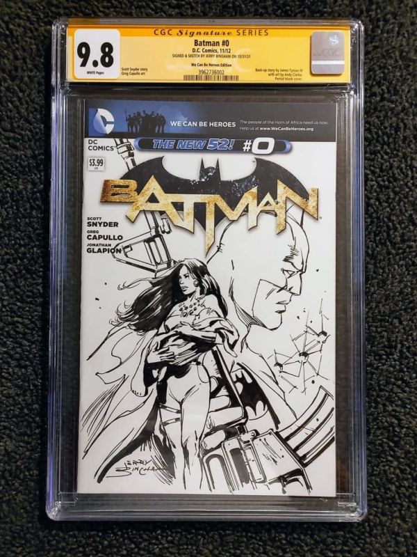 Image for Batman 0 Blank Cover Variant Jerry Bingham CGC 9.8