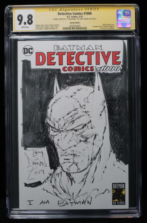 Image for Detective Comics #1000 Sketch Cover CGC 9.8 by Tony S. Daniel 