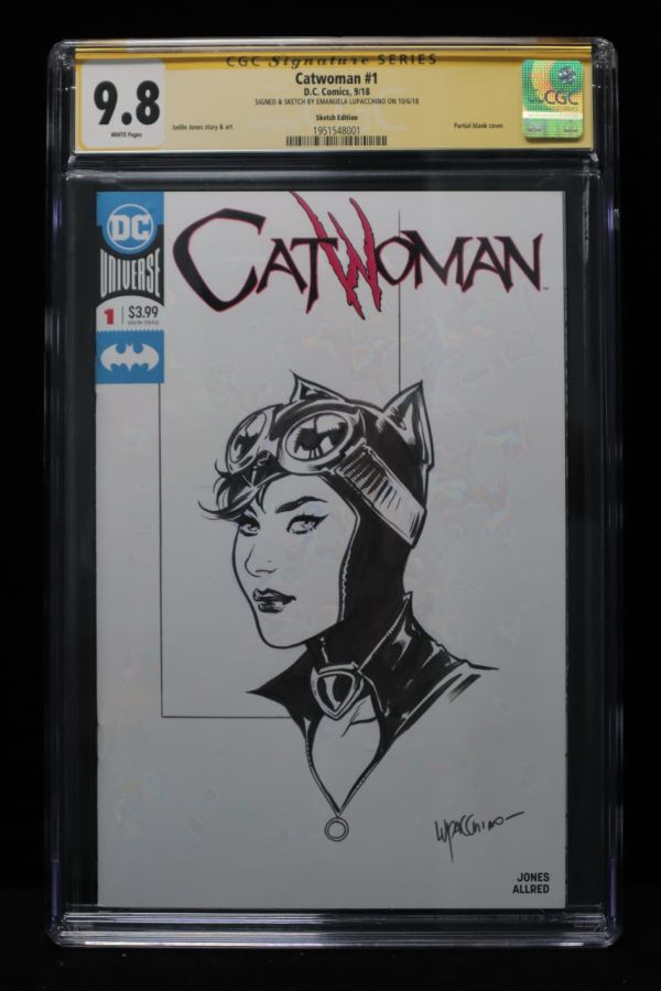 Image for Catwoman #1 CGC SS Sketch Cover by Emanuela Lupacchino