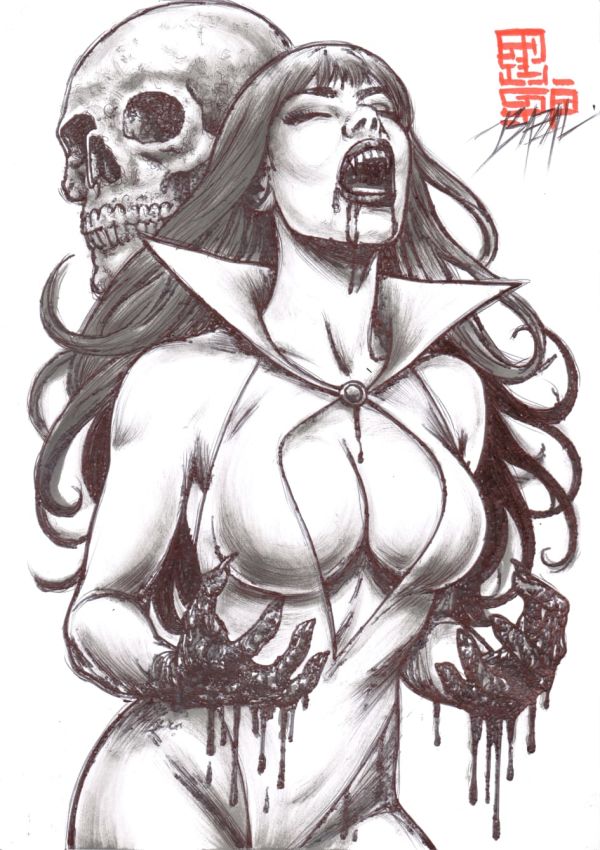 Image for BORN OF CHAOS, CROWNED IN DARKNESS by Angel Bazal. 8,3x11,7.