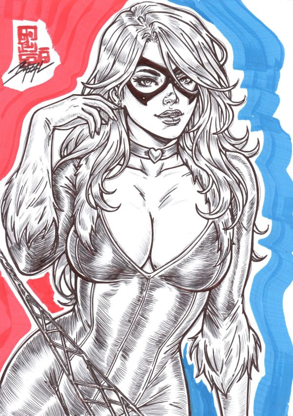 Image for FELINE TEMPTATION by Angel Bazal. 8,3x11,7.