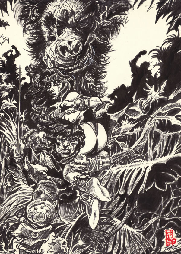 Image for Conan the Barbarian by Angel Bazal. 11,7x16,5 in.