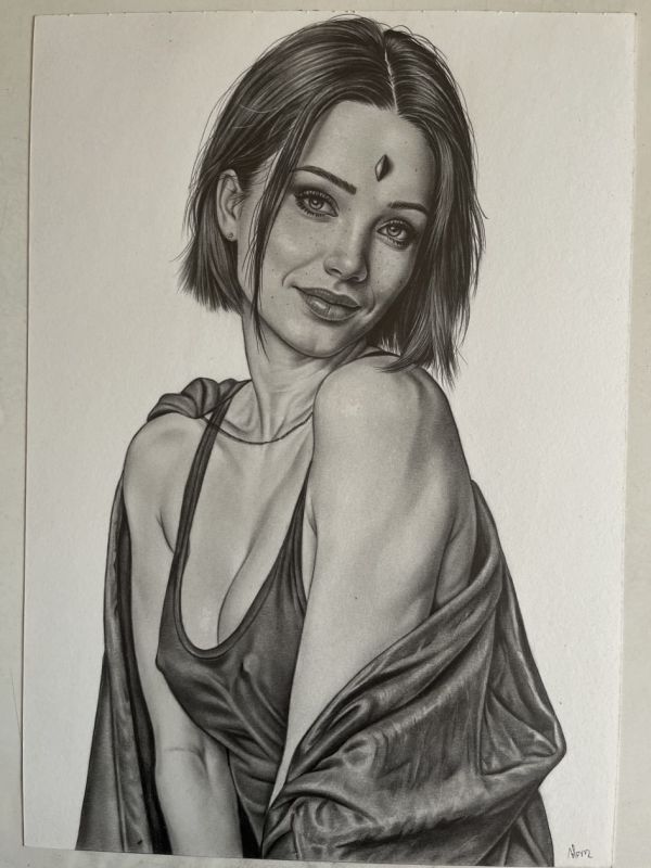 Image for Raven 9x12 Original Art