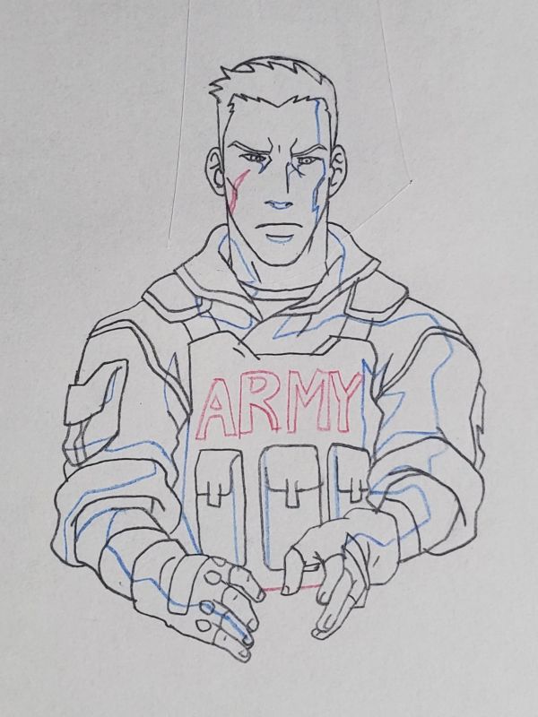 Image for G.I. Joe: A Real American Hero - Animation production cel pencil