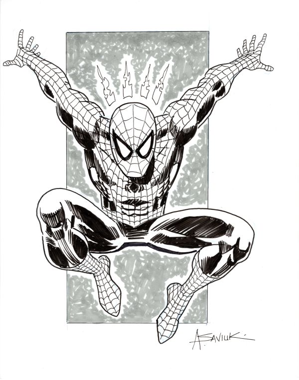Image for SPIDER-MAN ORIGINAL ART SIGNED ALEX SAVIUK