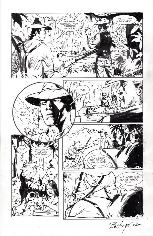 Image for THREE DEVILS #5 PUBLISHED ORIGINAL ART SIGNED BO HAMPTON