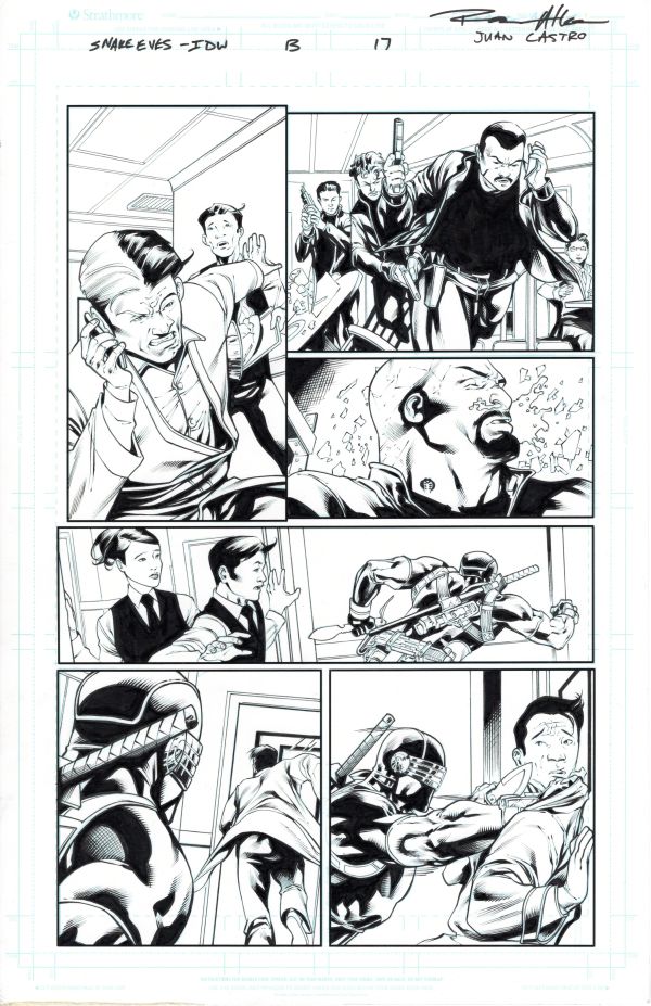 Image for SNAKE EYES G.I JOE PUBLISHED ORIGINAL ART SIGNED ROBERT ATKINS & JUAN CASTRO