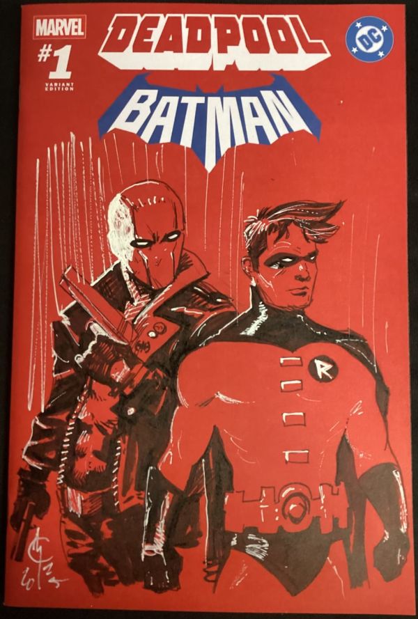 Image for Red Hood and Tim Drake Robin sketch cover by Clay McCormack