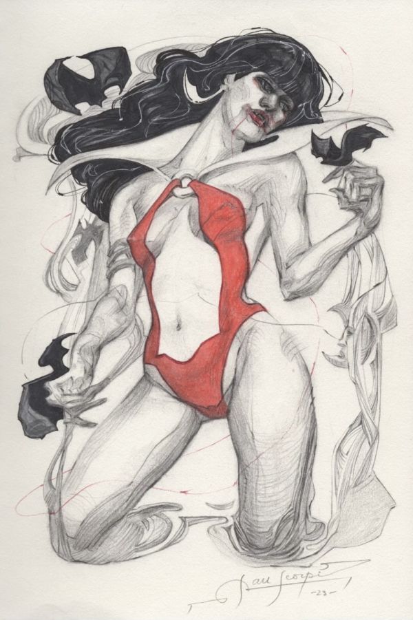 Image for Vampirella A4 Pencil Drawing
