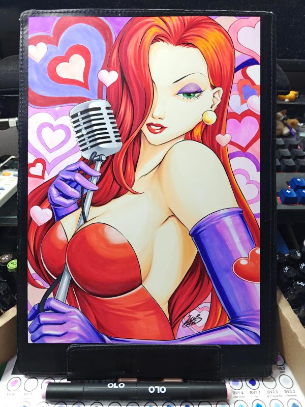 Image for Arttrober 2025 Day 14 Jessica Rabbit