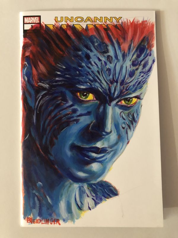 Image for Mystique Acrylic Painting on Uncanny X-Men #1