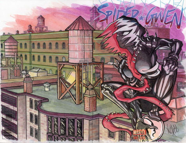 Image for Gwenom Rooftop Illustration