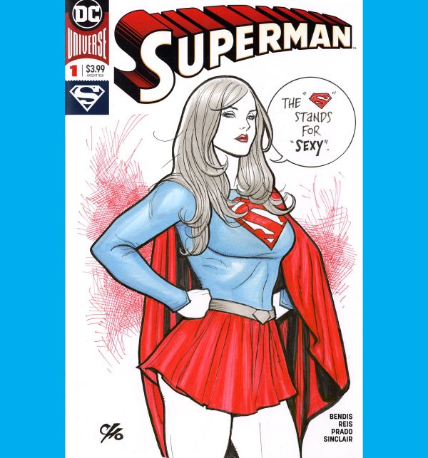 Image of Sexy Supergirl Sketch Cover by Frank Cho