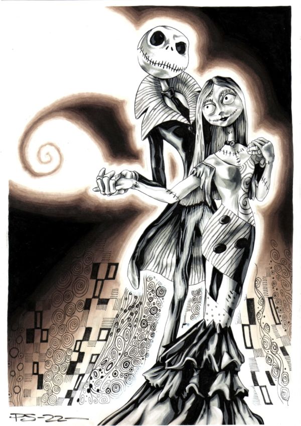 Image for The Nightmare Before Christmas A4 Original Art by PAUL SWAIN