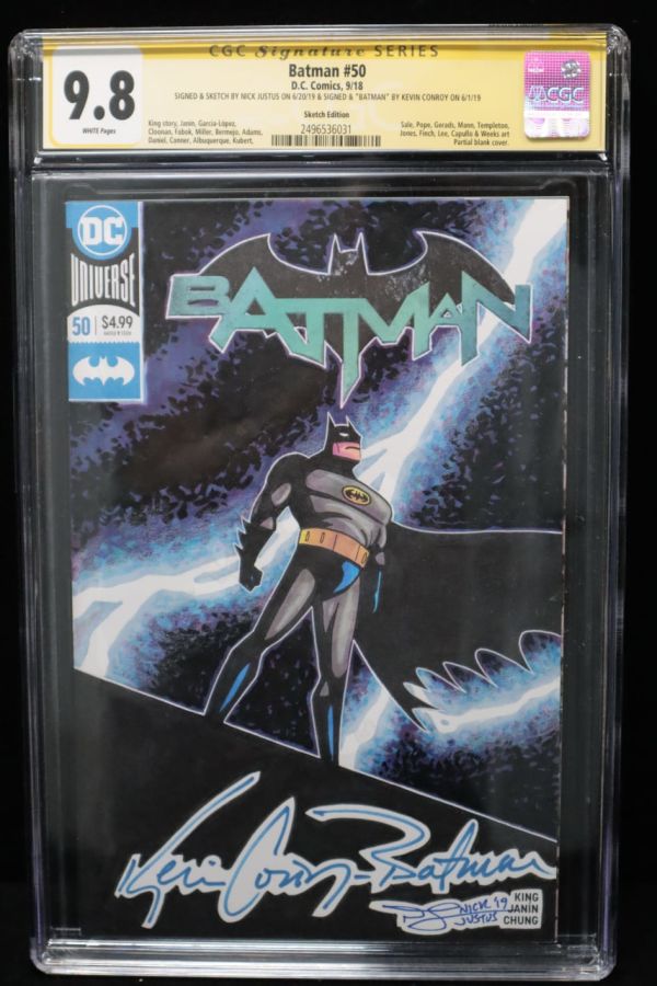 Image for Batman #50 CGC Signature Series: sketch by Nick Justus, signed by the legendary Kevin Conroy 