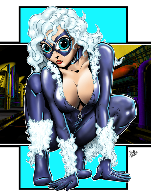 Image for Black Cat Pin Up Art