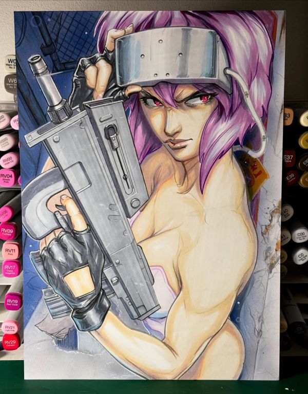 Image for Motoko Kusanagi Ghost In The Shell A4 Original Art - Arttrober 2025