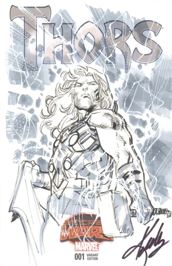 Image for Thor sketch cover by Ken Lashley