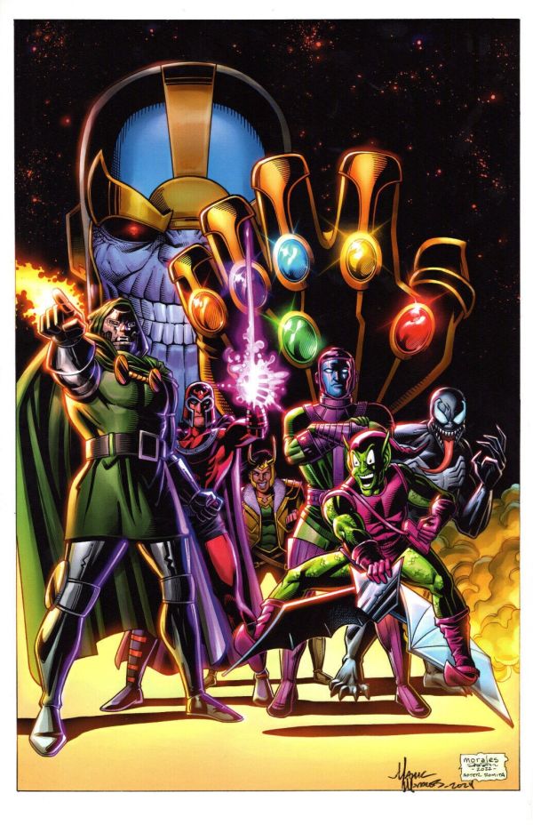 Image for BRING ON THE BAD GUYS MARVEL VARIANT TRIBUTE COLOR PRINT SIGNED MARK MORALES