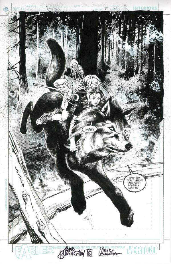 Image for FABLES PRINT SIGNED BY MARK BUCKINGHAM & STEVE LEIALOHA