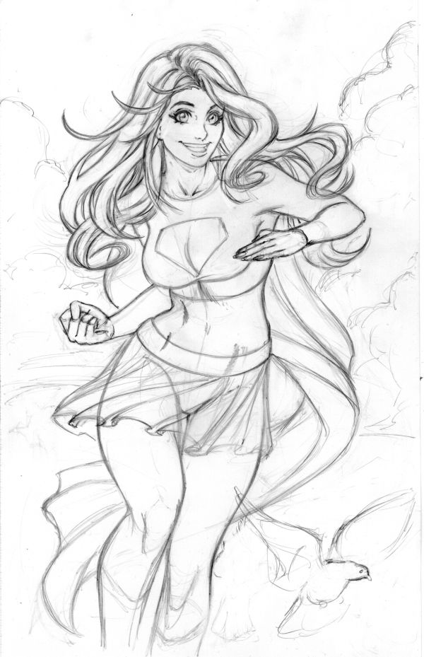 Image for Super Girl Rough Pencils 