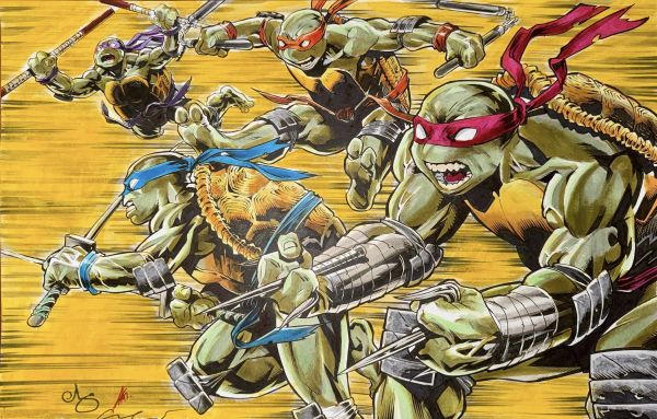 Image for TMNT Action Scene by The Escorza Bros and Alberto Morales