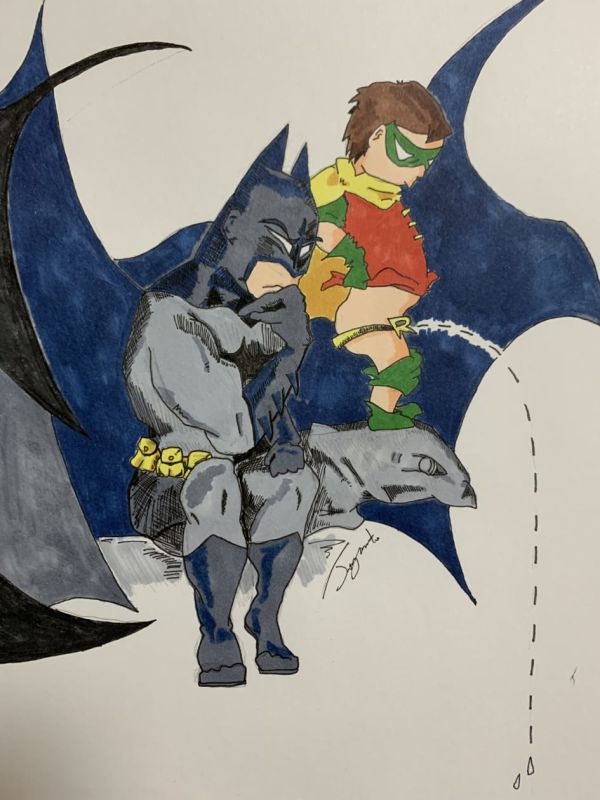 Image for Thinking Batman & Peeing Boy Wonder by Jorgimoto