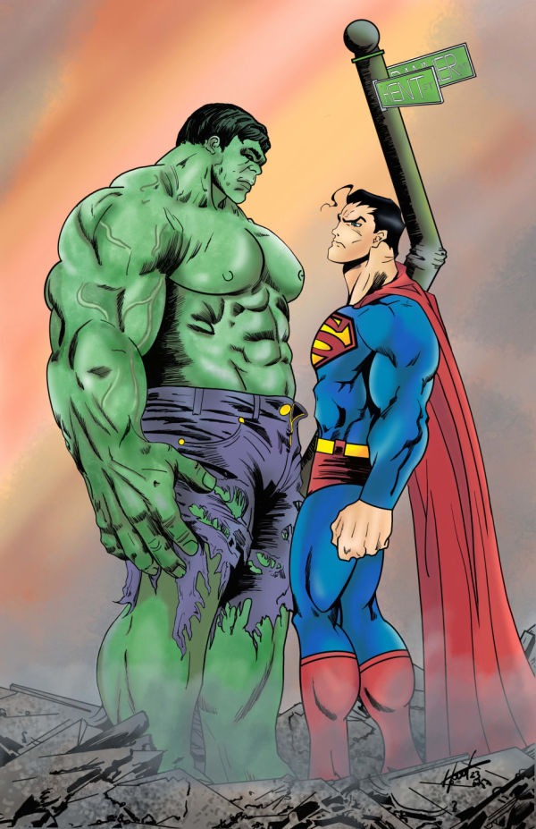 Image for Hulk vs Superman Standoff
