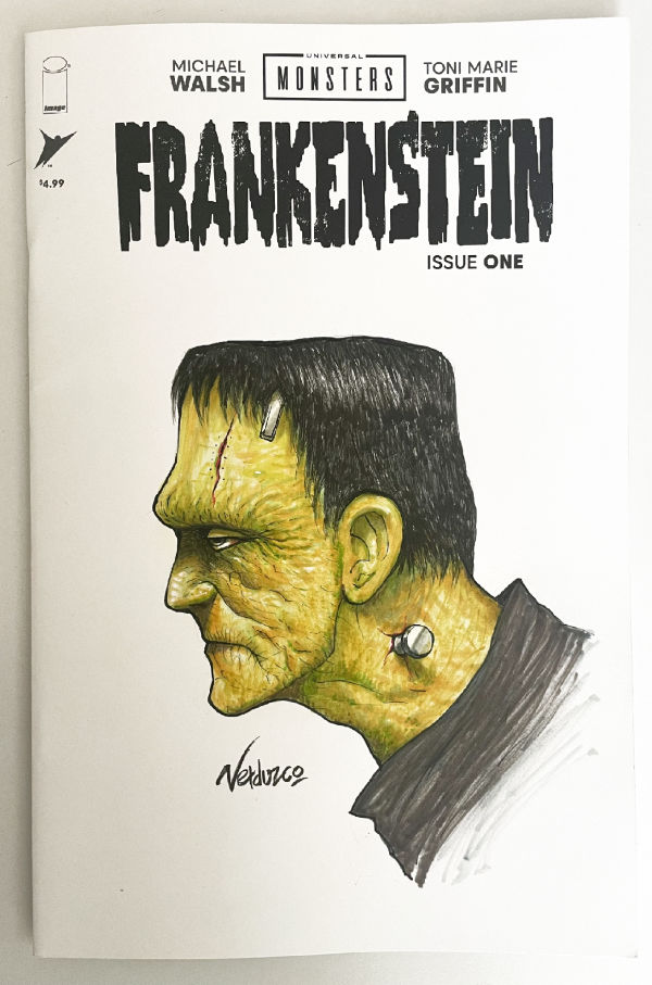 Image for Frankenstein Sketch Blank Cover Signed