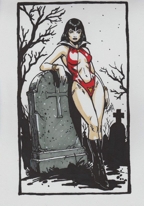 Image for Classic Vampirella Pin Up by Buğra Batuhan Berah