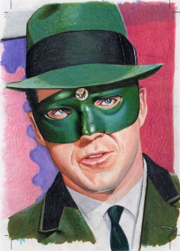 Image for Van Williams as Green Hornet sketch card by Bill Crabb