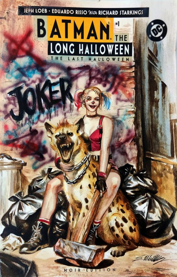 Image for Harley Quinn Acrylics sketch cover by Manu Silva 