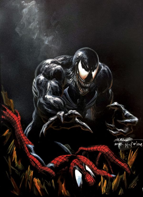 Image for The amazing Spider Man #316 recreate in Black paper 11x17 by Manu Silva 
