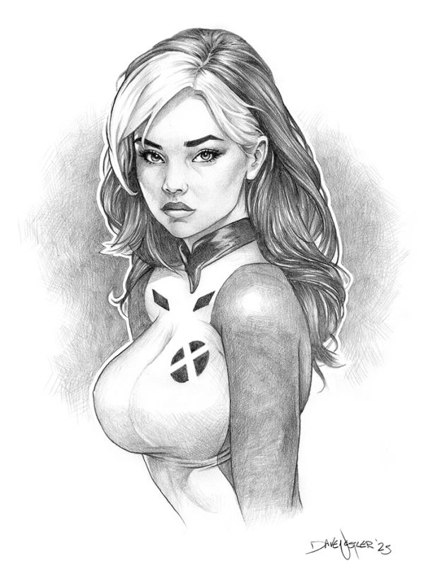 Image for "Rogue, School Picture Day", original pencil sketch from Dave Nestler