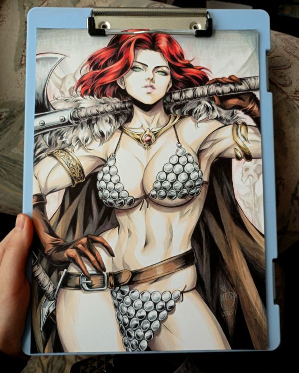 Image for Day 23. Red Sonja by Lictoria 