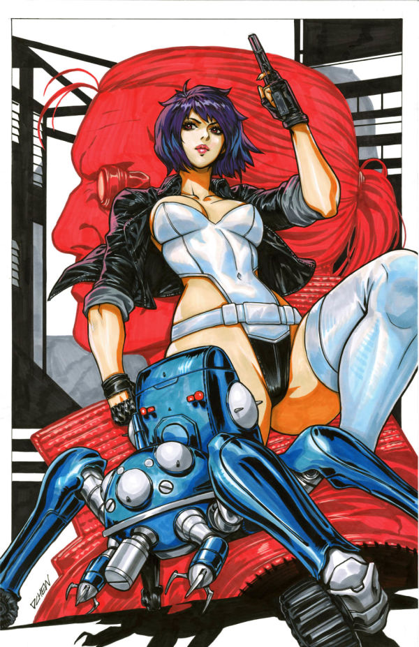 Image for Arttrober2025 Day 4 Motoko Kusanagi 