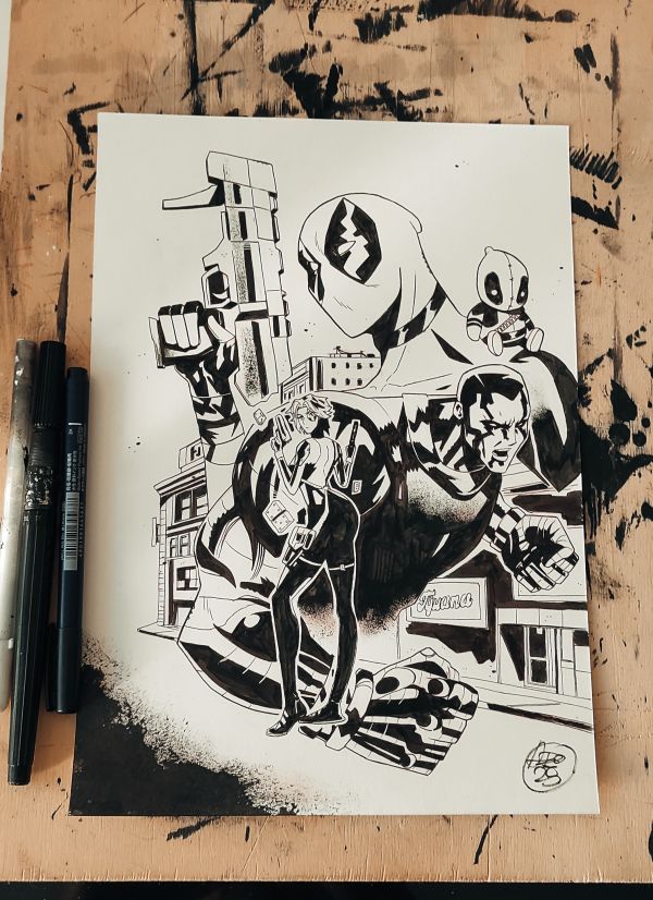 Image for X-Force Team Ink Illustration