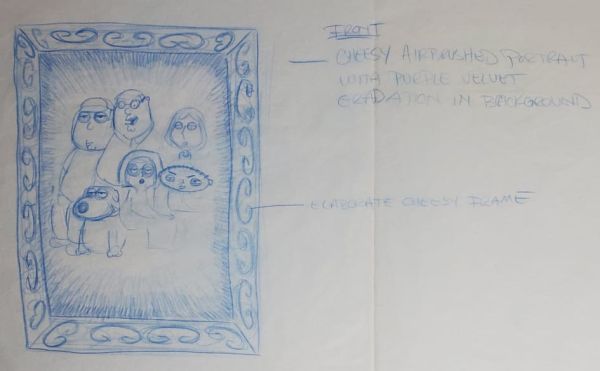 Image for Family Guy Season 1, Episode 5 titled "A Hero Sits Next Door" Production Art
