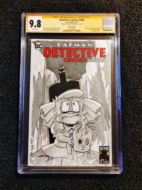 Image for Detective Comics 1000 Batman and  Baby Doll by Dan Riba CGC 9.8
