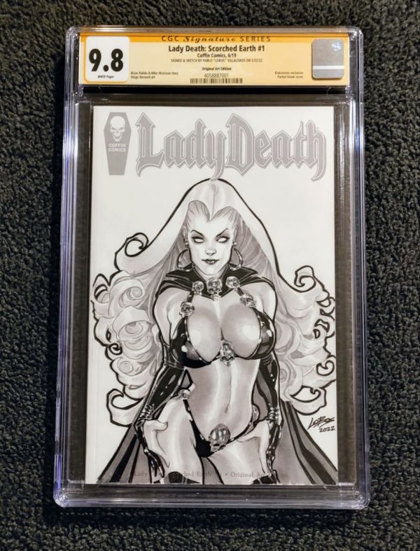 Image for Lady Death Scorched Earth 1 Lady Death by Pablo Villalobos CGC 9.8